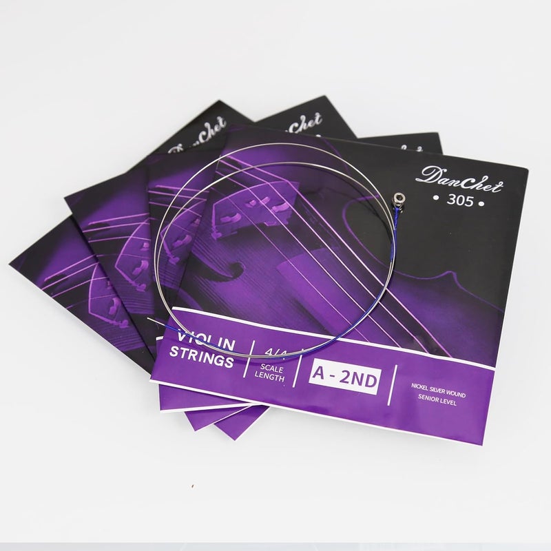 Danchet Violin Strings 4/4 A2. 4 pcs Senior Level, Ball End, Nickel Silver Wound 305… - Image 5
